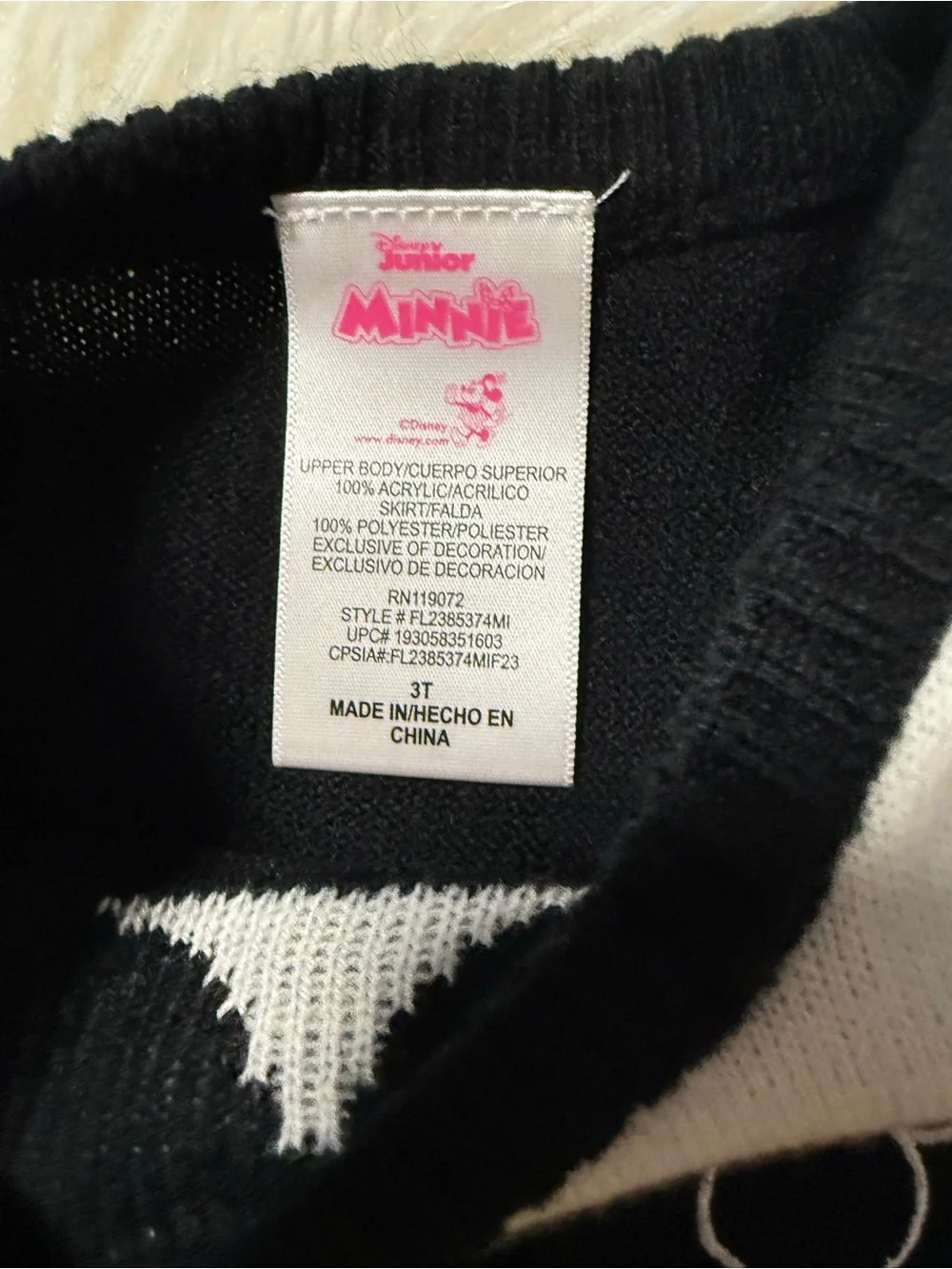 Disney Minnie Mouse Tutu Dress Toddler 3T
